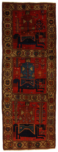 Bakhtiari - Qashqai Персийски връзван килим 442x161