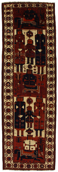 Bakhtiari - Qashqai Персийски връзван килим 462x146