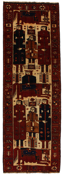 Bakhtiari - Qashqai Персийски връзван килим 400x133