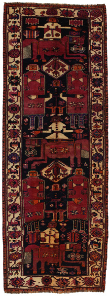 Bakhtiari - Qashqai Персийски връзван килим 361x127