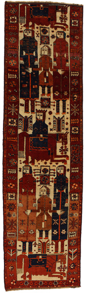 Bakhtiari - Qashqai Персийски връзван килим 477x128