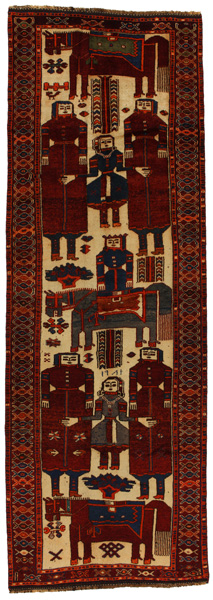 Bakhtiari - Qashqai Персийски връзван килим 397x135