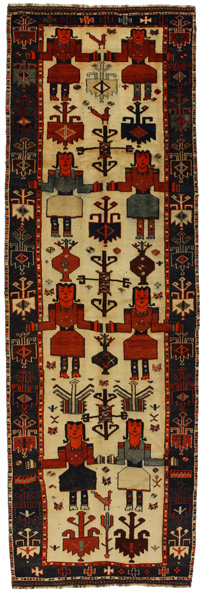 Bakhtiari - Qashqai Персийски връзван килим 426x137
