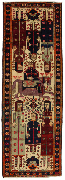 Lori - Bakhtiari Персийски връзван килим 385x131