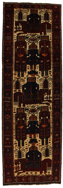 Bakhtiari - Qashqai Персийски връзван килим 453x146