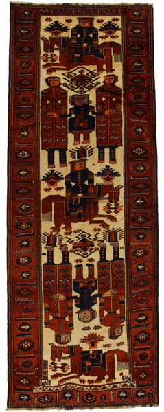Bakhtiari - Qashqai Персийски връзван килим 404x147