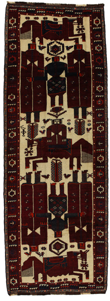 Bakhtiari - Qashqai Персийски връзван килим 425x146