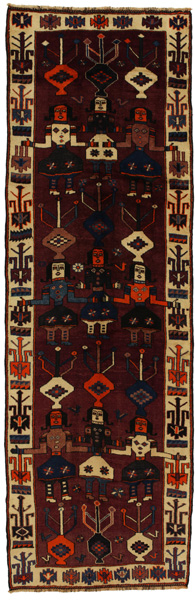 Bakhtiari - Qashqai Персийски връзван килим 460x146