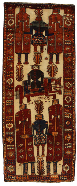 Bakhtiari - Qashqai Персийски връзван килим 343x137