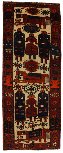 Bakhtiari - Qashqai Персийски връзван килим 410x163