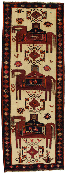 Bakhtiari - Qashqai Персийски връзван килим 389x140