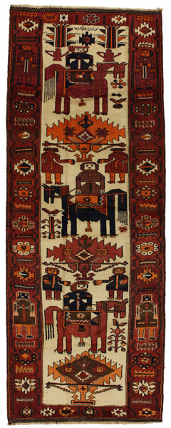 Bakhtiari - Qashqai Персийски връзван килим 399x147