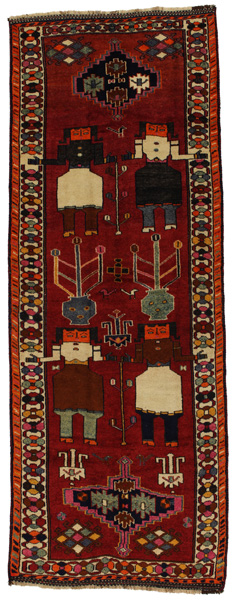Bakhtiari - Qashqai Персийски връзван килим 372x137