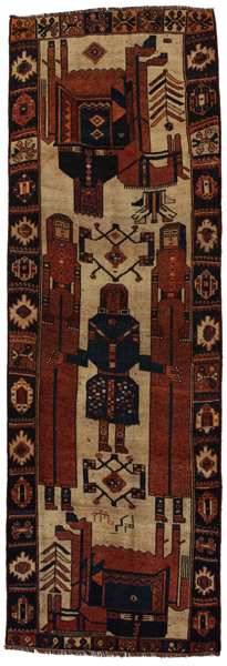 Bakhtiari - Qashqai Персийски връзван килим 421x143