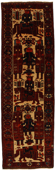 Bakhtiari - Qashqai Персийски връзван килим 438x137