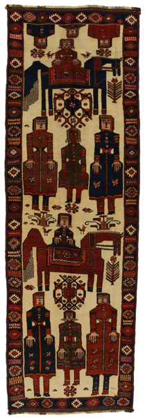 Bakhtiari - Qashqai Персийски връзван килим 423x135