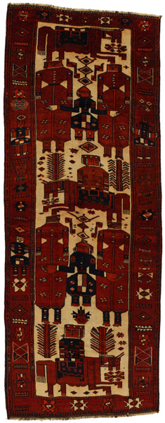 Bakhtiari - Qashqai Персийски връзван килим 422x160