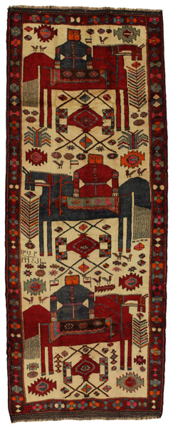 Bakhtiari - Qashqai Персийски връзван килим 413x157