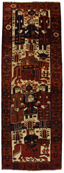 Bakhtiari - Qashqai Персийски връзван килим 400x141
