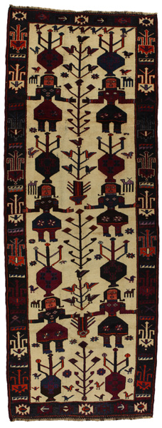 Bakhtiari - Qashqai Персийски връзван килим 414x149