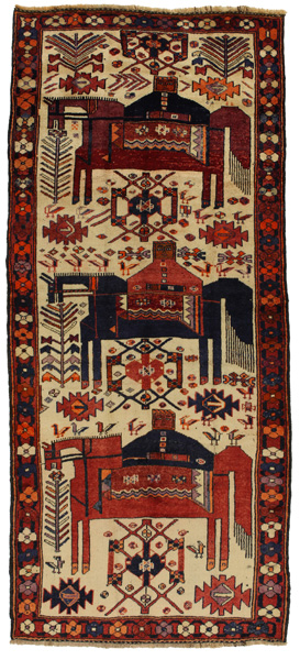 Bakhtiari - Qashqai Персийски връзван килим 362x157