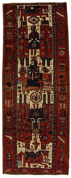 Bakhtiari - Qashqai Персийски връзван килим 388x147