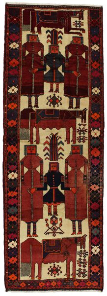 Bakhtiari - Qashqai Персийски връзван килим 416x144