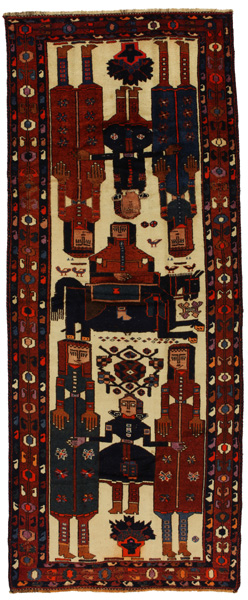 Bakhtiari - Qashqai Персийски връзван килим 384x152