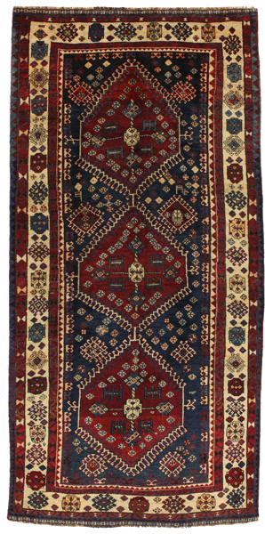 Yalameh - Qashqai Персийски връзван килим 295x143