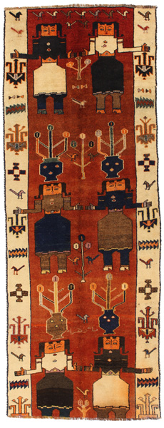 Bakhtiari - Qashqai Персийски връзван килим 322x120