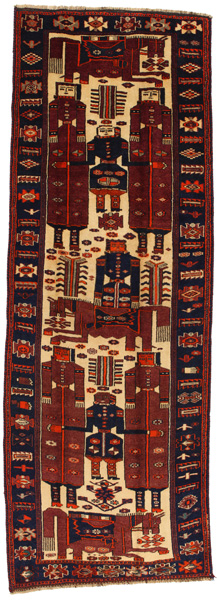 Bakhtiari - Qashqai Персийски връзван килим 406x141