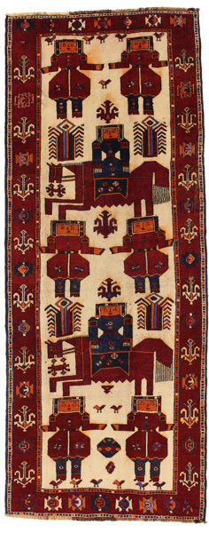 Bakhtiari - Qashqai Персийски връзван килим 380x149