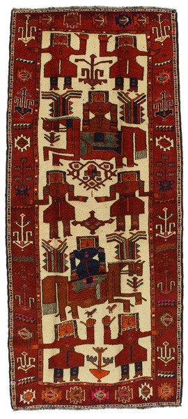 Bakhtiari - Qashqai Персийски връзван килим 336x143