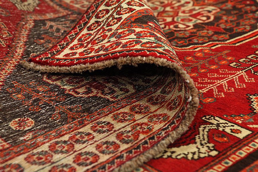 Qashqai - Shiraz Персийски връзван килим 243x154 - Снимка 4