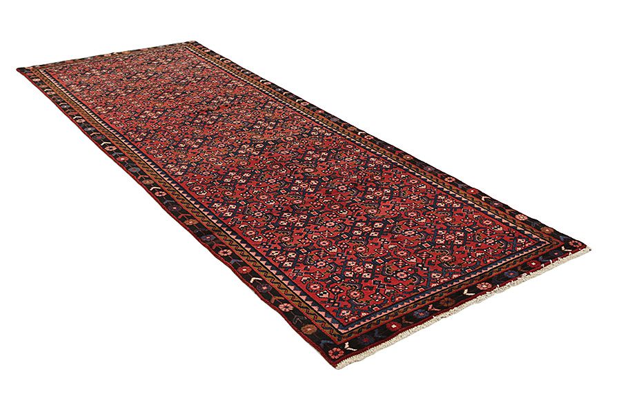 Hosseinabad - Hamadan Персийски връзван килим 335x120 - Снимка 1