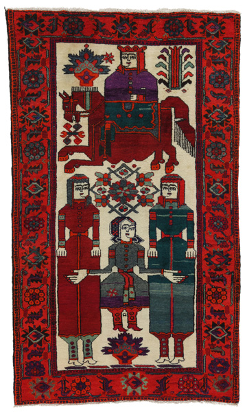 Bakhtiari - Qashqai Персийски връзван килим 220x130