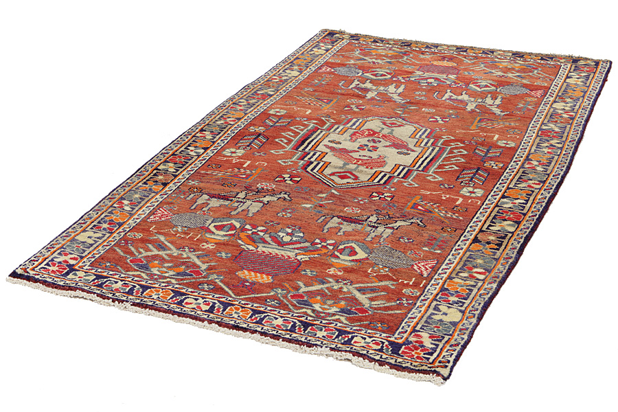 Lori - Gabbeh Персийски връзван килим 225x129 - Снимка 2
