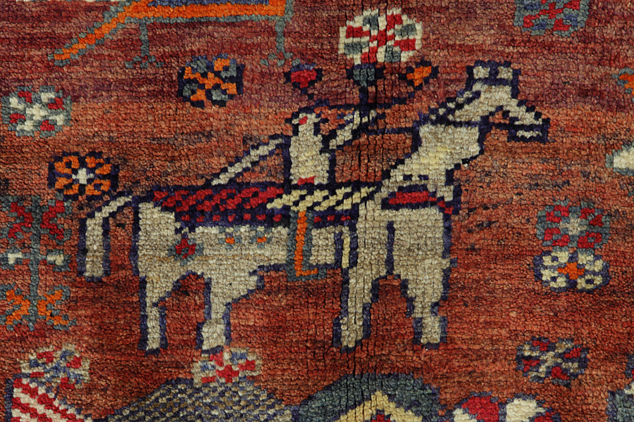 Lori - Gabbeh Персийски връзван килим 225x129 - Снимка 7