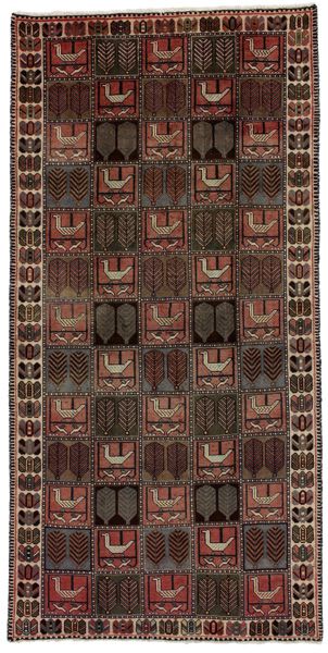 Bakhtiari Персийски връзван килим 288x142
