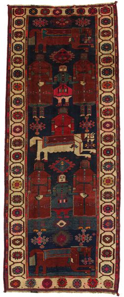 Bakhtiari - Qashqai Персийски връзван килим 400x156