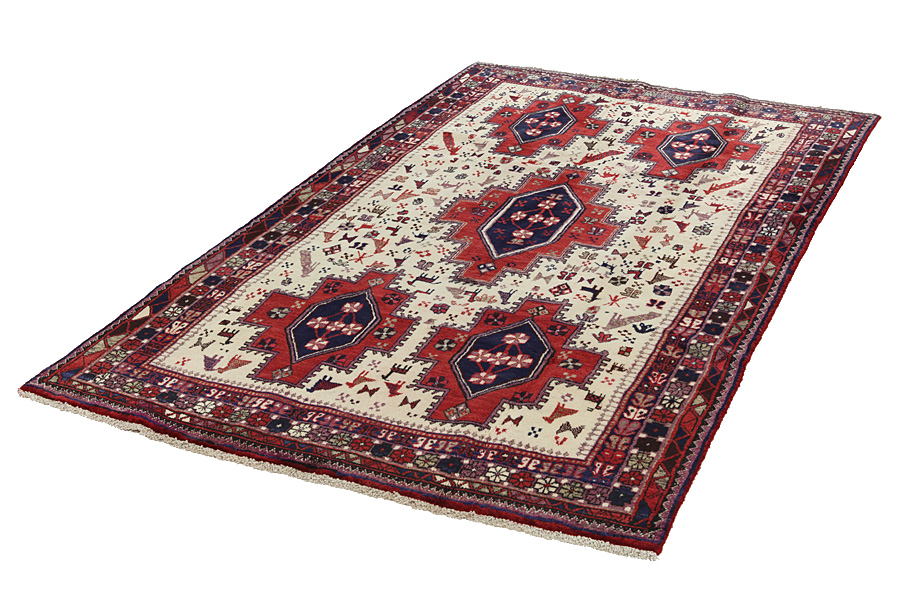 Afshar - Sirjan Персийски връзван килим 247x148 - Снимка 2
