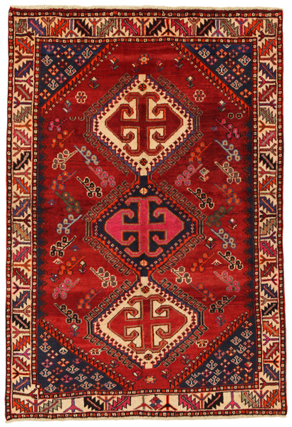 Qashqai - Shiraz Персийски връзван килим 202x137