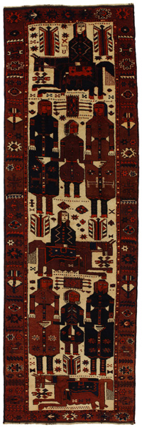 Bakhtiari - Qashqai Персийски връзван килим 432x134
