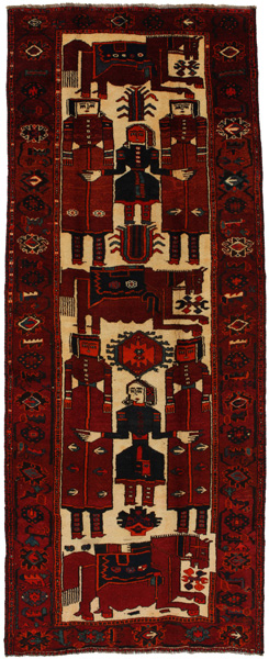 Bakhtiari - Qashqai Персийски връзван килим 370x146