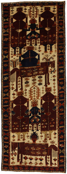 Bakhtiari - Qashqai Персийски връзван килим 431x163
