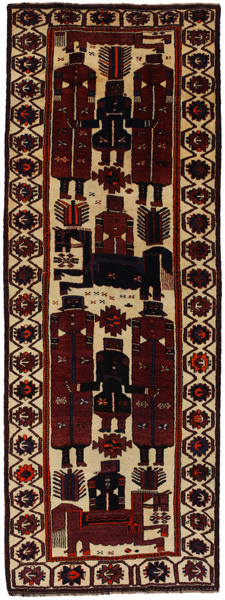 Bakhtiari - Qashqai Персийски връзван килим 452x160