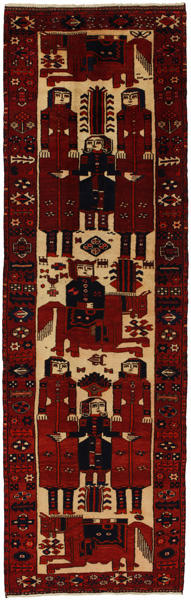 Lori - Bakhtiari Персийски връзван килим 412x123