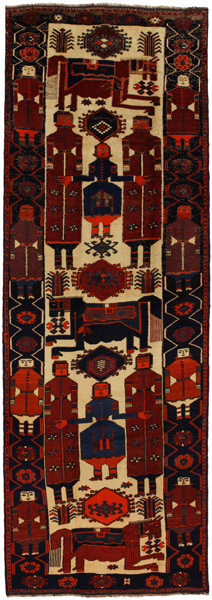 Bakhtiari - Qashqai Персийски връзван килим 441x154