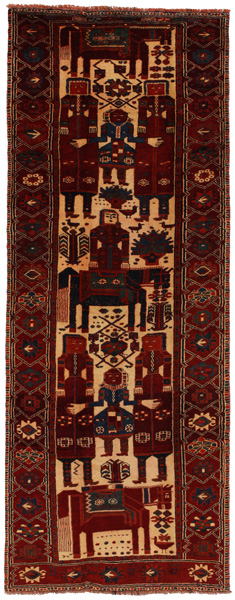 Bakhtiari - Qashqai Персийски връзван килим 395x151