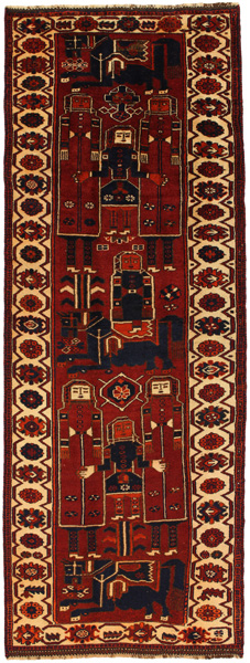Bakhtiari - Qashqai Персийски връзван килим 380x140